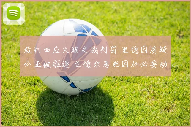 裁判回应火狼之战判罚 里德因质疑公正被驱逐 兰德尔恶犯因非必要动作判罚